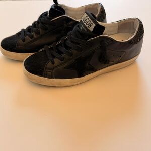 Golden Goose Black and White Sneakers